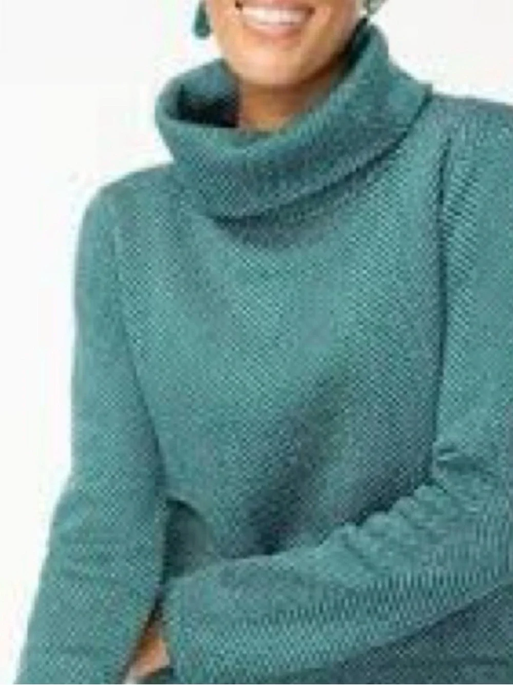 J. Crew Teal Cowl Neck Sweater